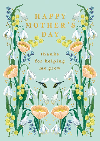 Flowers And Bees Mother's Day Card
