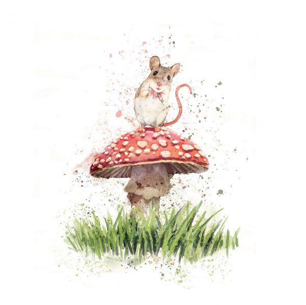 Mushroom Mouse Blank Art Card
