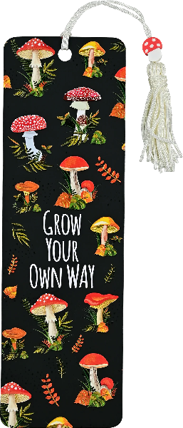 Mushrooms Beaded Tassel Bookmark