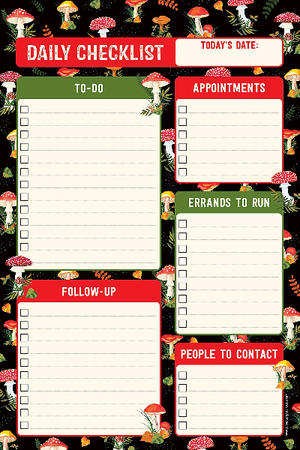 Mushrooms Daily Planner Pad