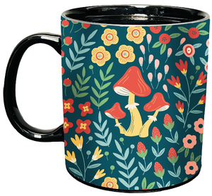 Mushroom Blooming Flowers Heat Reveal Mug