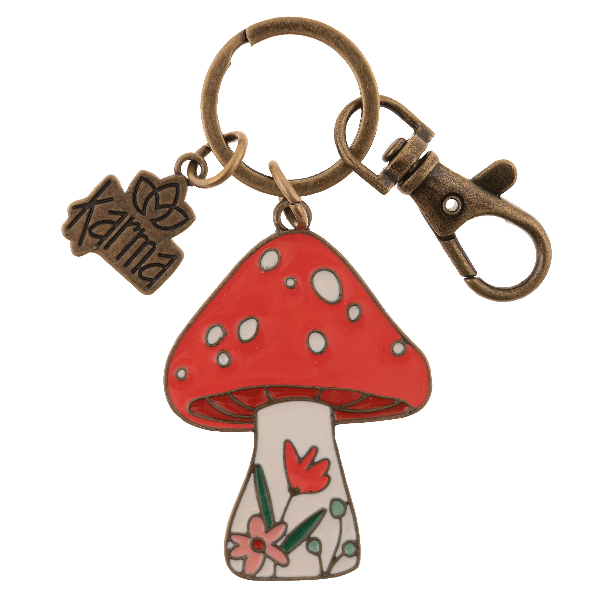 Karma Enamel Keychain | Mushroom