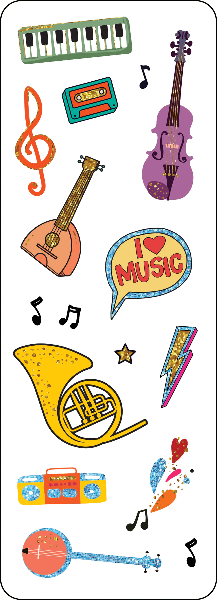 Music Sticker Set Music Sticker Set | Peter Pauper Press | The Gifted Type