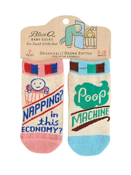 Blue Q Baby Socks | Napping / Poop Machine