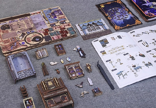 Miniature Diy Kit Book Nook | Nebula Common Room