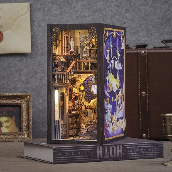 Miniature Diy Kit Book Nook | Nebula Common Room