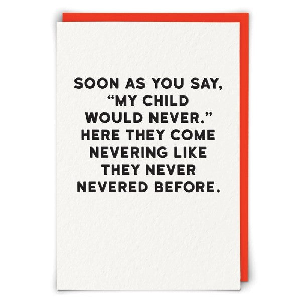 Never Before | Blank Humour Cards | The Gifted Type