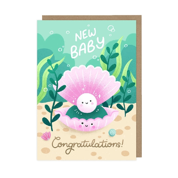 Baby Pearl New Baby Card