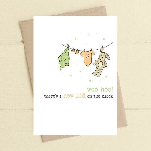 New Kid On The Block Baby Card