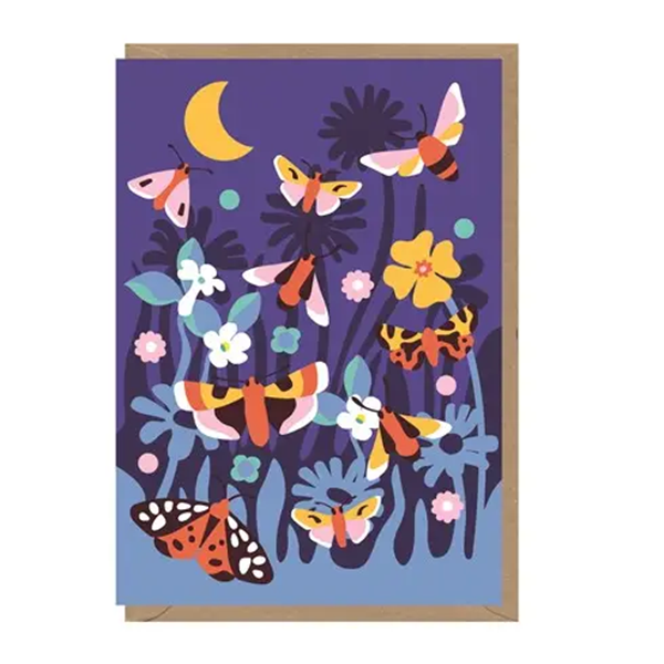 Nocturnal Butterflies Blank Art Card