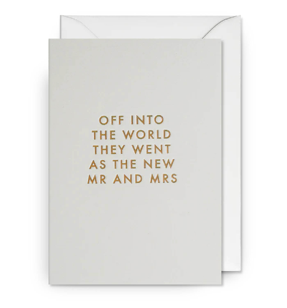 Mr And Mrs Wedding Card