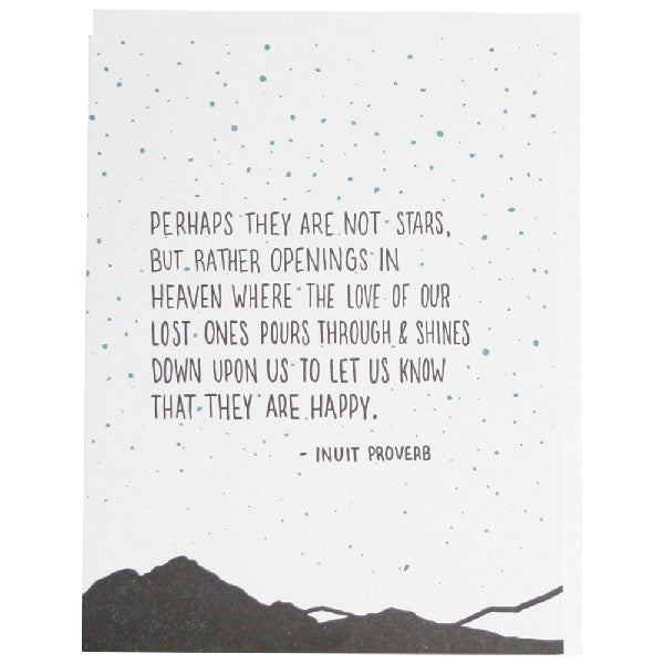 Openings In Heaven Sympathy Card