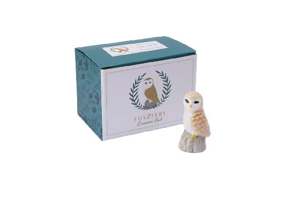 Ceramic Owl Figurine