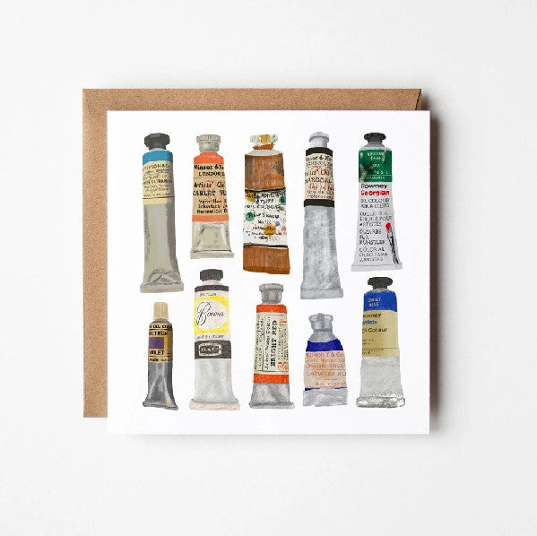 Painter's Pallete Blank Art Card
