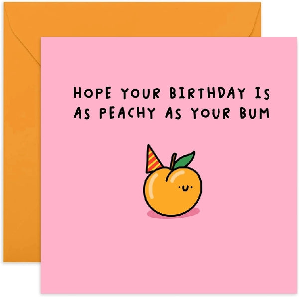Peachy Bum Birthday Card