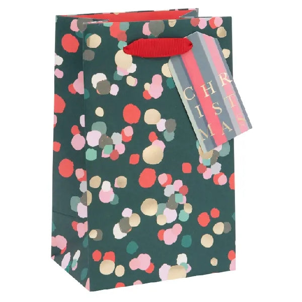Small Green Christmas Glow Gift Bag