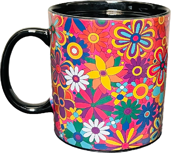 Blooming Flowers Pink/Red Heat Reveal Mug