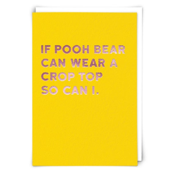 Pooh Bear Blank Humour Card