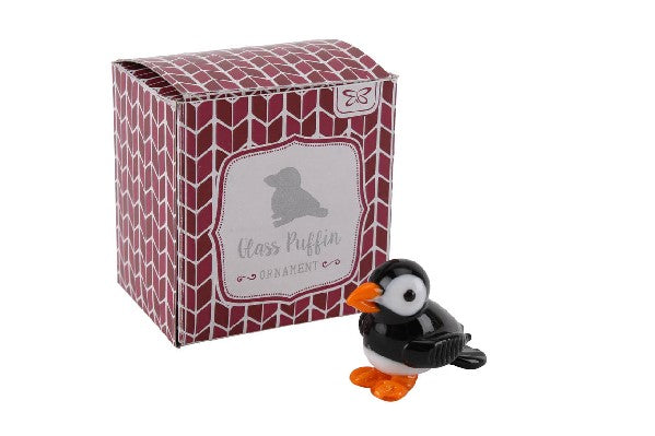 Glass Puffin Figurine