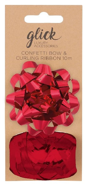 Metallic Red Bow/Ribbon Multipack