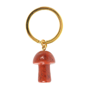 Gemstone Mushroom Keyring | Red Jasper