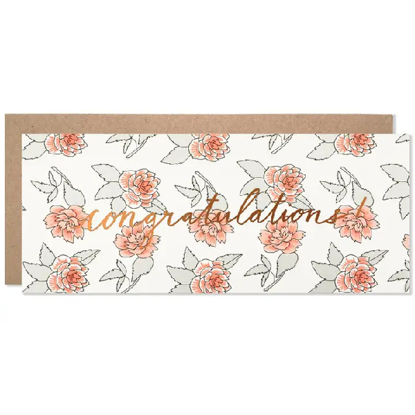 Real Roses Congratulations Red Roses Money Holder Card | Congratulations Cards | The Gifted Type