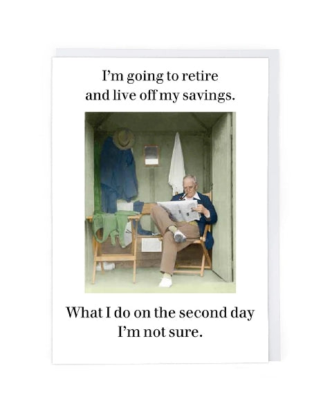 Going To Retire Blank Humour Card