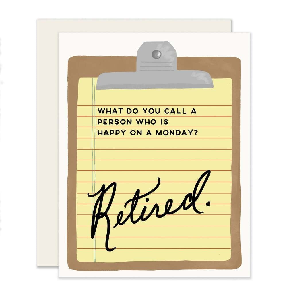 Happy On A Monday Retirement Card