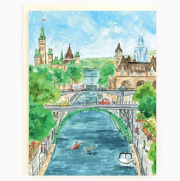 Ottawa Canal Summer Blank Art Card
