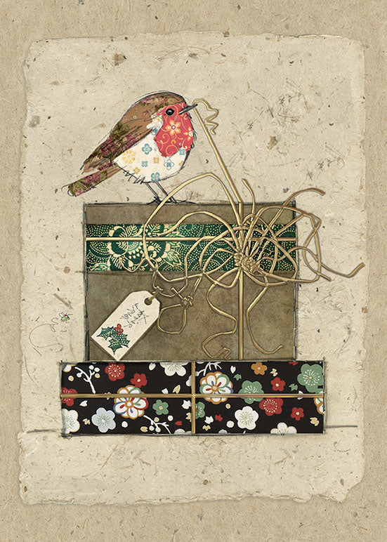 Robin's Gift Blank Christmas Card