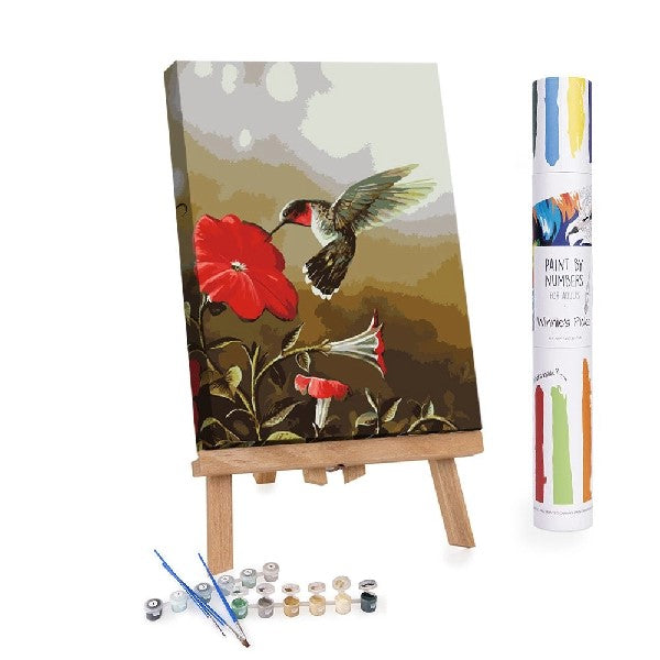 Ruby Throated Hummingbird DIY Paint By Numbers Kit
