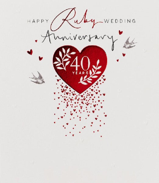 Ruby Anniversary Card