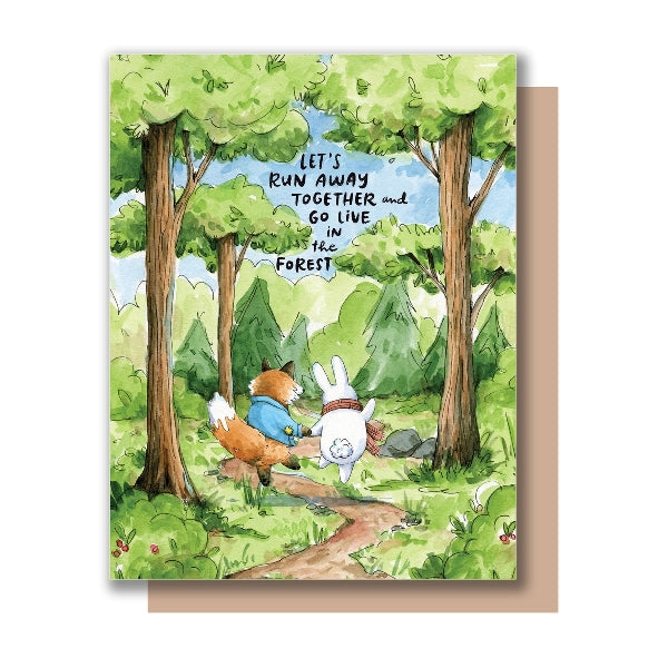 Run Away Together Love Card
