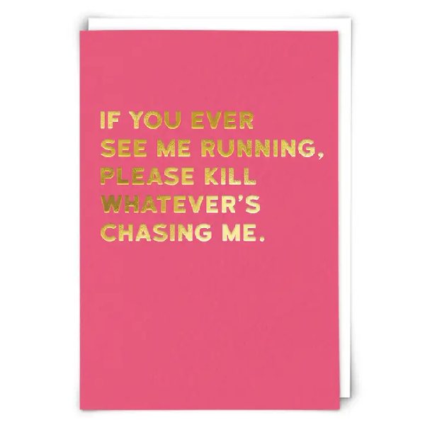 See Me Running Blank Humour Card