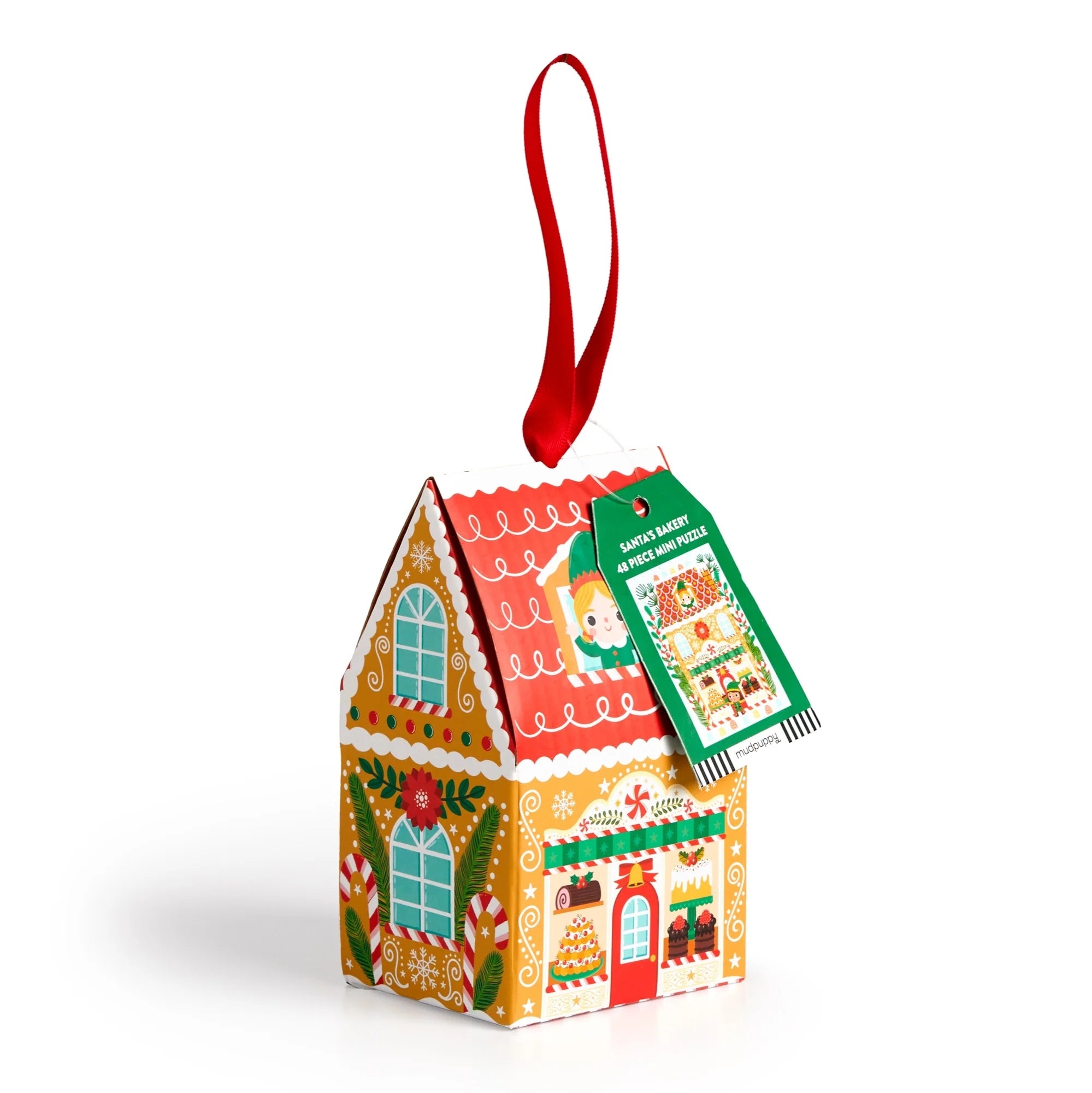 Mudpuppy 48 Piece Holiday Puzzle Ornament | Santa's Bakery