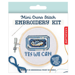 Mini Sardine Cross Stitch Embroidery Kit