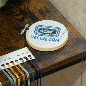 Mini Sardine Cross Stitch Embroidery Kit