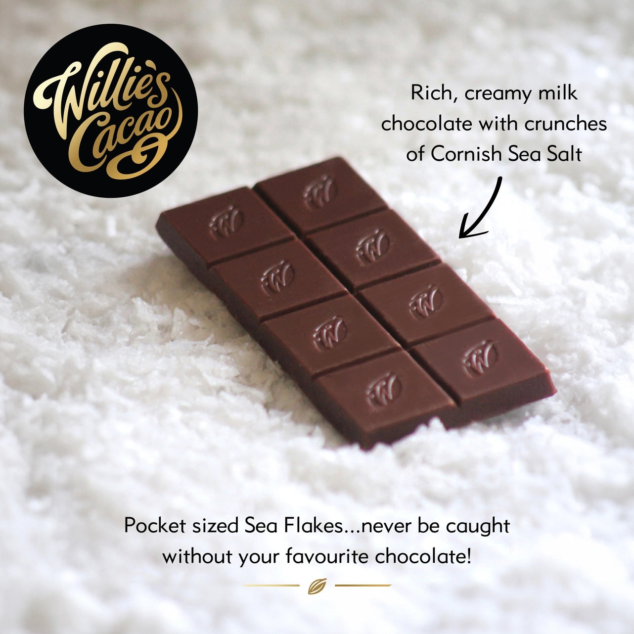 Willie's Cacao 26g Bar | Sea Flakes
