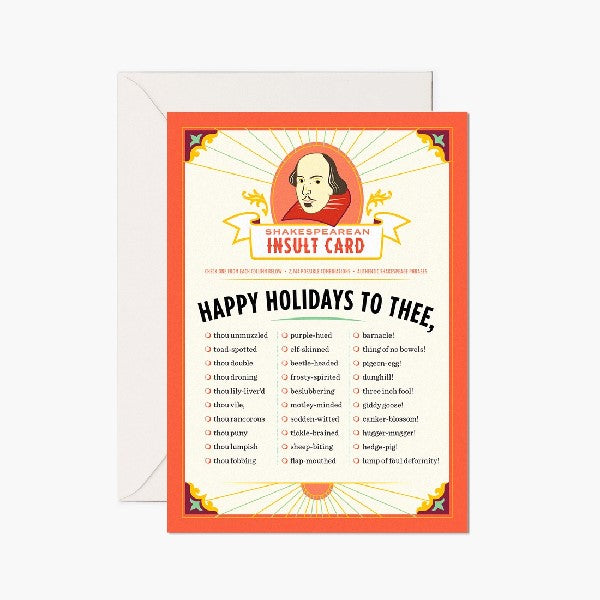 Shakespearean Insults Holiday Card