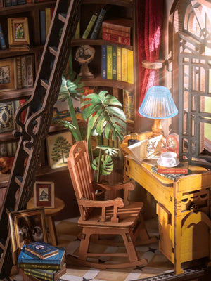 DIY Miniature Book Nook Kit | Silent Corner Study