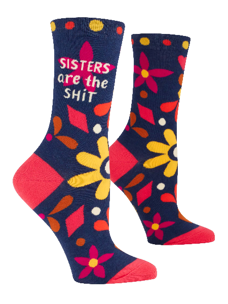 Blue Q Women's Crew Socks | Sisters Are The Shit