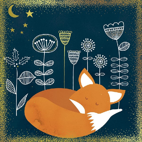 Sleeping Fox Blank Art Card