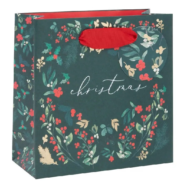 Small Christmas Wreath Gift Bag