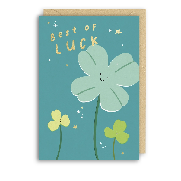 Lucky Clover Good Luck Card