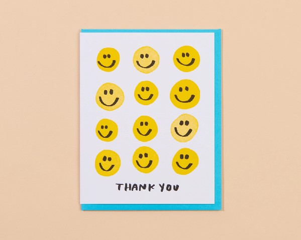 Smiley Faces Thank You Card
