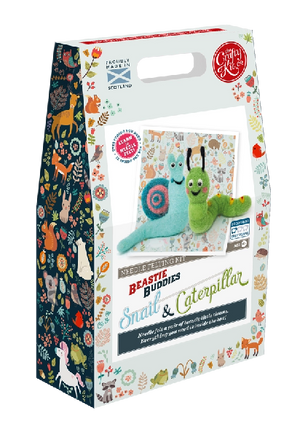 The Crafty Kit Co.DIY Needle Felting Kit | Snail And Caterpillar