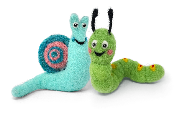 The Crafty Kit Co.DIY Needle Felting Kit | Snail And Caterpillar