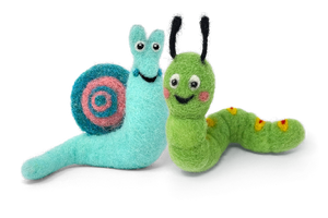 The Crafty Kit Co.DIY Needle Felting Kit | Snail And Caterpillar