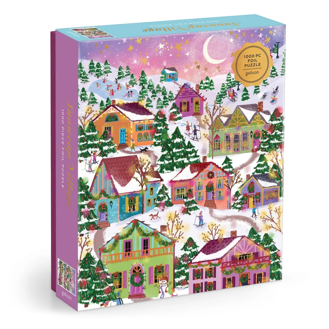 Galison 1000 Piece Holiday Puzzle | Snowcap Village