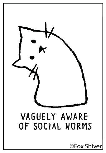 Vaguely Aware Of Social Norms Magnet